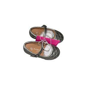 Rampage Girls Sliver Casual Dress Holiday School Ballet Flats Shoes Size 6